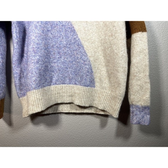 Madewell Women Size XS Cedarbrook Pullover Sweater Colorblock Chunky Minimalist - Picture 3 of 8